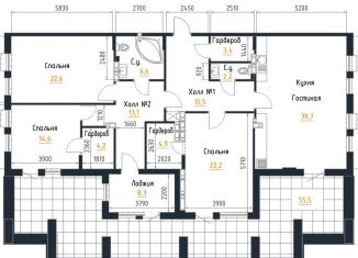 Четырехкомнатная квартира на продажу, 153 м2, Ростов-на-Дону, улица Седова, 19