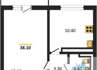 Продается однокомнатная квартира, 38.1 м2, Воронеж, улица Серафима Саровского, 179А, ЖК Новое Подгорное