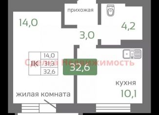 Продаю однокомнатную квартиру, 32.6 м2, Красноярский край, Норильская улица, с2