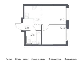 Продажа двухкомнатной квартиры, 34.4 м2, Москва, жилой комплекс Квартал Герцена, к2, метро Орехово