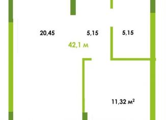 Продается 1-комнатная квартира, 42.1 м2, Астрахань, Ленинский район