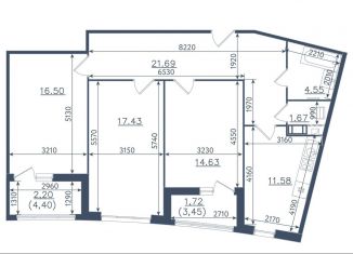 Продам 3-ком. квартиру, 92 м2, Сестрорецк, ЖК Светлый Мир Внутри