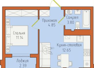 Продается однокомнатная квартира, 34.8 м2, Светлогорск