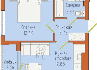 Продам 1-комнатную квартиру, 35.2 м2, Калининградская область