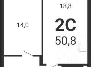 Продажа 2-комнатной квартиры, 50.8 м2, Новосибирск, улица Серафимовича, 12с