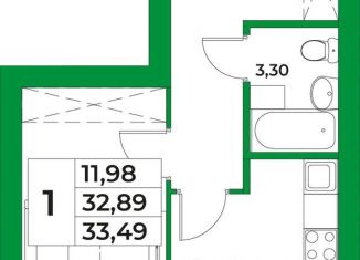 1-ком. квартира на продажу, 33.5 м2, Волгоградская область, площадь Конституции