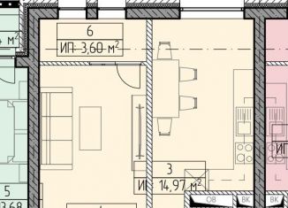 Продам квартиру со свободной планировкой, 46.1 м2, Грозный, проспект Ахмат-Хаджи Абдулхамидовича Кадырова, 181/11