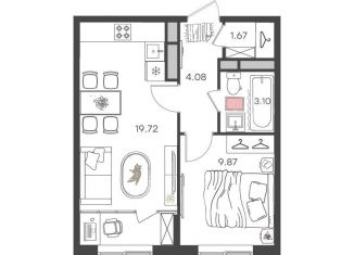 Продажа 2-ком. квартиры, 38.4 м2, Ульяновская область