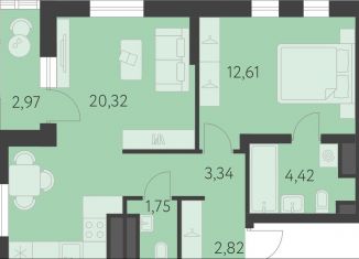 Продаю 1-ком. квартиру, 46.8 м2, Свердловская область