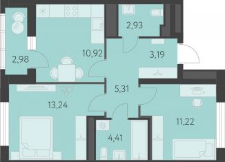 Продаю 2-комнатную квартиру, 52.7 м2, Свердловская область