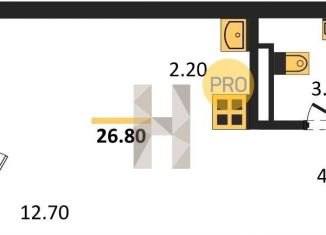 Продается квартира студия, 26.8 м2, Новосибирская область