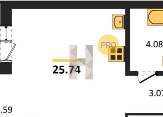 Продаю квартиру студию, 25.7 м2, Новосибирск, метро Площадь Маркса, Горская улица, 2/1