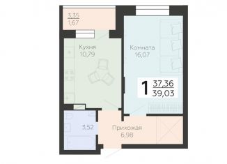 Продается однокомнатная квартира, 39 м2, Воронеж, Коминтерновский район