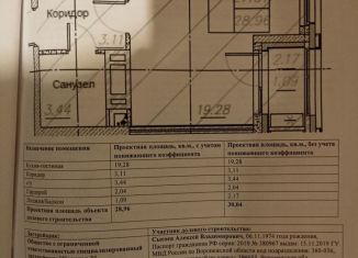 Продается квартира студия, 29 м2, Воронеж, Центральный район
