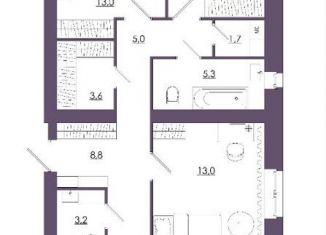 Продается трехкомнатная квартира, 110.5 м2, Смоленская область