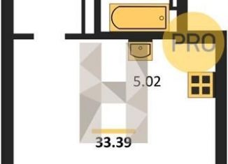 Продам квартиру студию, 33.3 м2, Новосибирск, метро Площадь Маркса, улица Зорге, 229/1