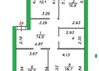 Продажа 3-ком. квартиры, 89.1 м2, Вологда, Заречная улица, 12