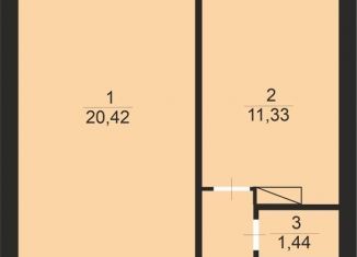 Продается 1-ком. квартира, 55.4 м2, Ульяновск, улица Кролюницкого, 3к2