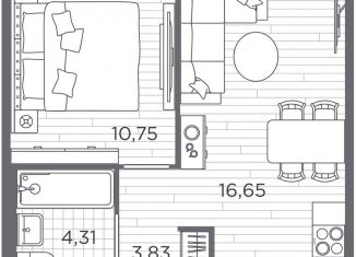 Продажа 1-ком. квартиры, 35.5 м2, Санкт-Петербург, Московский район