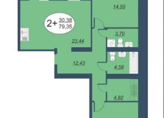 Продам 2-ком. квартиру, 79.4 м2, Тюмень, Широтная улица, 209к1, Восточный округ