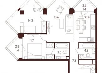 Продам 3-ком. квартиру, 67.2 м2, Москва, станция Зорге