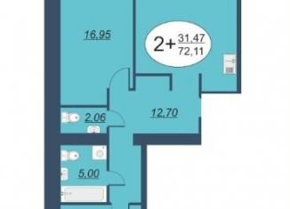 Продам 2-ком. квартиру, 72.1 м2, Тюмень, Восточный округ, Широтная улица, 209к1