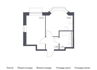 Продаю 1-ком. квартиру, 31.3 м2, Москва, жилой комплекс Квартал Домашний, 1, ЮВАО