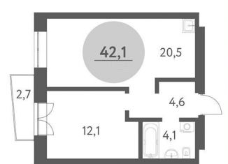 Продам 1-комнатную квартиру, 42.1 м2, Новосибирская область