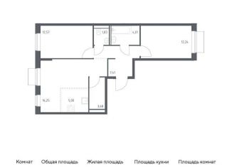 Продам 2-ком. квартиру, 63 м2, Москва, жилой комплекс Квартал Домашний, 2, ЮВАО