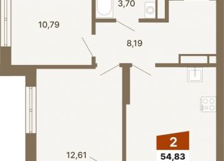 Продам 2-ком. квартиру, 54.8 м2, Свердловская область