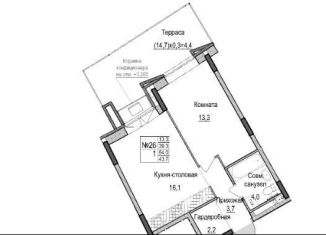 Продаю однокомнатную квартиру, 39.3 м2, Татарстан