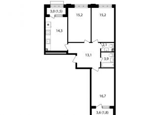 Продаю 3-комнатную квартиру, 84.1 м2, Москва, ЖК Михалковский, Михалковская улица, 48с8