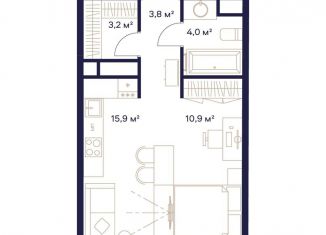 Продам квартиру студию, 37.8 м2, Москва, жилой комплекс Союз, к3, СВАО