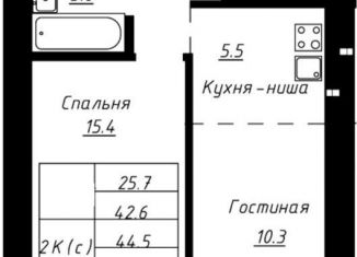 Продается 2-комнатная квартира, 42 м2, Барнаул, Павловский тракт, 196к2, Индустриальный район