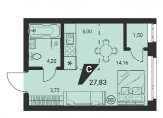 Продаю квартиру студию, 27.8 м2, Екатеринбург, Монтёрская улица, 8