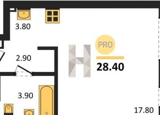 Квартира на продажу студия, 28.4 м2, рабочий посёлок Кольцово, автодорога № 11