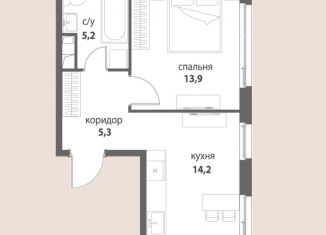 Продажа 1-комнатной квартиры, 38.6 м2, Москва, район Лефортово