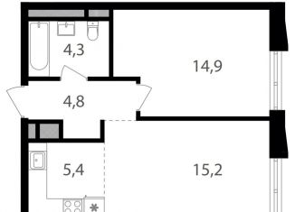 1-ком. квартира на продажу, 44.6 м2, Москва, район Соколиная Гора