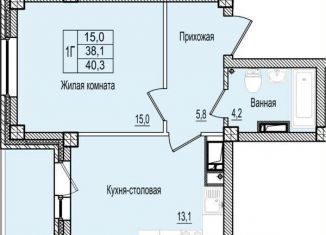 Продам 1-ком. квартиру, 40.3 м2, Псковская область