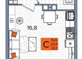 Квартира на продажу студия, 26.1 м2, Краснодар, Прикубанский округ