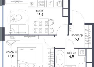 Продается 1-ком. квартира, 38.2 м2, Москва, станция Бульвар Рокоссовского, Тагильская улица, 4В