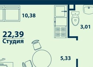 Однокомнатная квартира на продажу, 22.4 м2, Республика Башкортостан