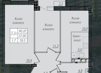 Продам 3-ком. квартиру, 59.5 м2, Курск, улица Энгельса, 158