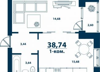 Продается однокомнатная квартира, 38.7 м2, Республика Башкортостан