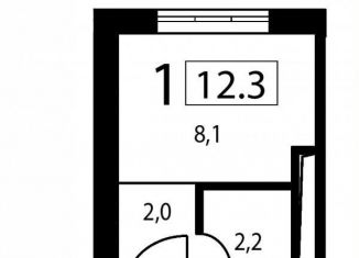 Продажа квартиры студии, 12.3 м2, Москва, Аминьевское шоссе, 7, метро Мичуринский проспект