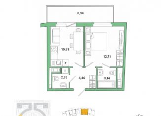 Продажа 1-комнатной квартиры, 36.3 м2, Санкт-Петербург, метро Парнас