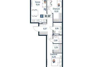 Продается 2-ком. квартира, 63 м2, Ленинградская область