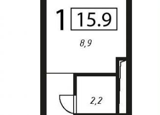 Продаю 1-комнатную квартиру, 15.9 м2, Москва, Жигулёвская улица, 4к1, метро Кузьминки