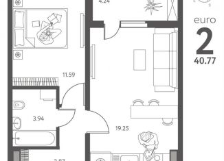 Продажа 1-ком. квартиры, 40.8 м2, Липецкая область