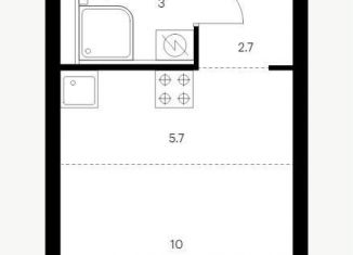 Продается квартира студия, 21.4 м2, Казань, Чистопольская улица, 88, ЖК Столичный